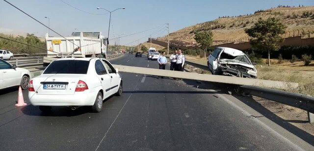 برخورد مرگبار پراید با تیر برق در بزرگراه شهید بابایی