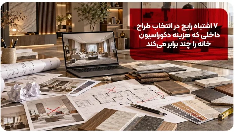 ۷ اشتباه رایج در انتخاب طراح داخلی که هزینه دکوراسیون خانه را چند برابر میکند